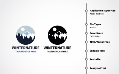 Winter Natur Logo Vorlage