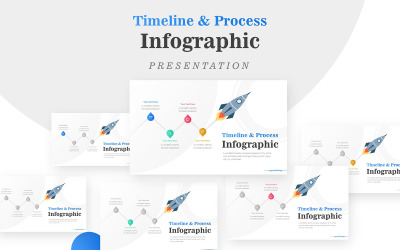 Biznes Diagram Rocket Infografika Prezentacja Szablon PowerPoint
