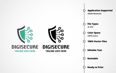 Digital Security Logo Template