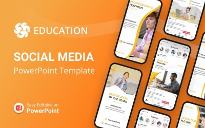 Шаблон PowerPoint для социальных сетей образования