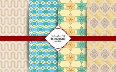 4 Seamless Ornament and geometrical Background Set 14 Pattern