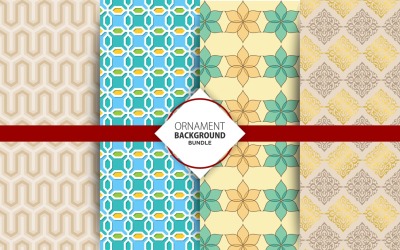 4 Seamless Ornament e sfondo geometrico Set 14 Pattern