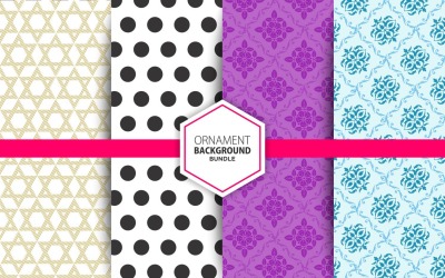 4 Seamless sfondo ornamentale Set 21 Pattern
