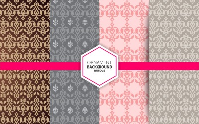4 Seamless sfondo ornamentale Set 3 Pattern