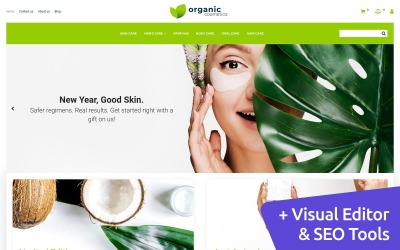 Biologische cosmetica - Make-upwinkel MotoCMS e-commercesjabloon