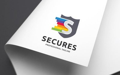Bokstaven S - säkrar logotypmallen