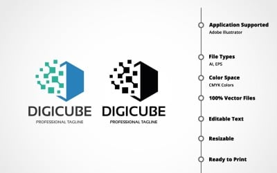 Digital Cube Logo Template