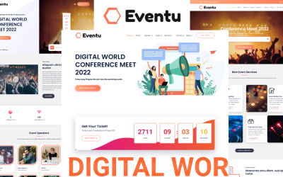 Eventu - Conference, Event &amp;amp; Meetup HTML5 Website Template