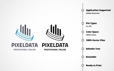 Pixel Data Logo Template
