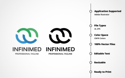 Plantilla de logotipo de Infinity Media