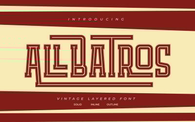 Allbatros | Vintage Layered Font