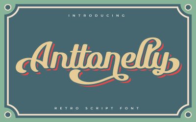 Anttonelly | Retro kurzíva písmo