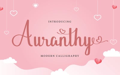 Auranthy | Modernt kalligrafiteckensnitt