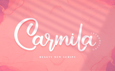Carmila | Bellezza nuovo carattere corsivo