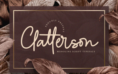 Clatterson - Carattere corsivo monolinea