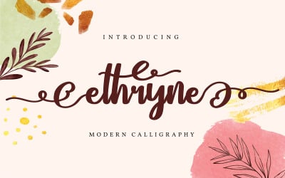 Ethryne | Font calligrafia moderna