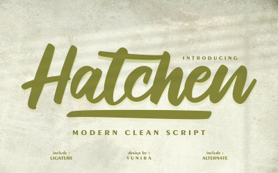 Hatchen | Moderní čisté kurzívové písmo
