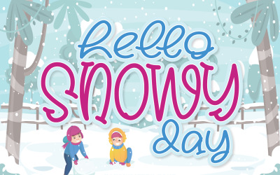 Hello Snowy - Kurnaz Yazı Tipi