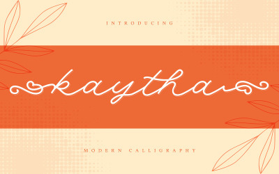 Kaytha | Moderne kalligrafie lettertype