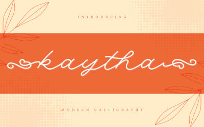 Kaytha | Modernt kalligrafiteckensnitt
