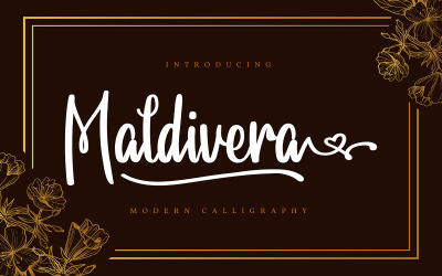 Maldivera | Moderne kalligrafie lettertype