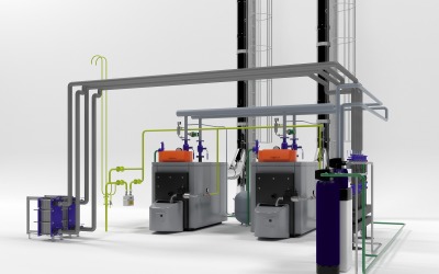 Viessmann Industrial Boilers Unit 3D Model #150784