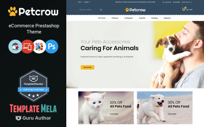 Petcrow - Pet Online Store PrestaShop Teması