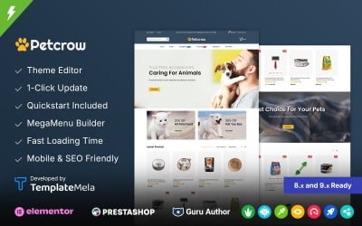 Petcrow - Thème PrestaShop Responsive pour animalerie en ligne
