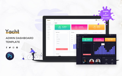 Комплект пользовательского интерфейса панели администратора яхты