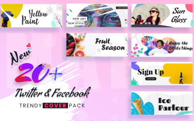 Facebook och Twitter täcker mall för sociala medier