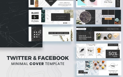 Facebook und Twitter Cover Social Media Vorlage