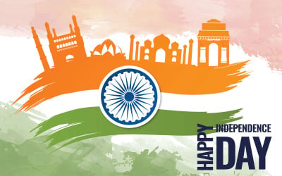 Fête de l&amp;#39;indépendance de l&amp;#39;Inde - Illustration