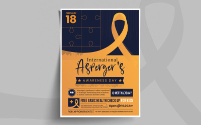 International Asperger Day Flyer - Modèle d&amp;#39;identité d&amp;#39;entreprise