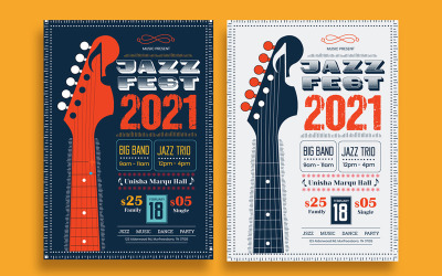 Jazzový festival Flyer - šablona Corporate Identity
