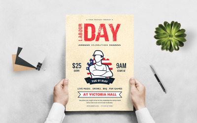 Labor Day Flyer / Poster - mall för företagsidentitet