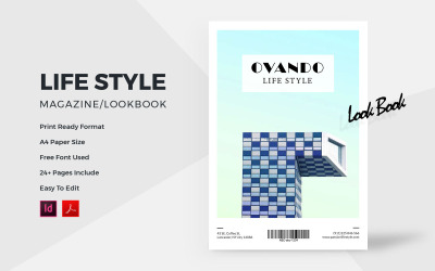 Lifestyle Magazine Lookbook - mall för företagsidentitet