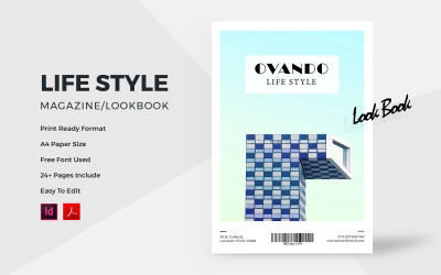 Lifestyle Magazine Lookbook - Vállalati-azonosság sablon