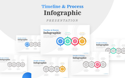Cirkulär pil Infographic presentation PowerPoint-mall