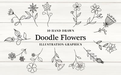 Doodle Flower Collection - Illustrazione