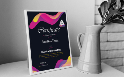 Mall för kreativt certifikat