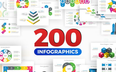 Modello PowerPoint di infografica premium
