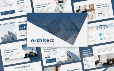 PowerPoint-sjabloon voor architectarchitectuurpresentatie