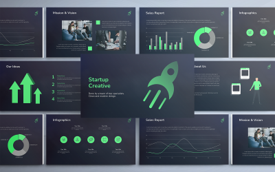 Startup Creative Pitch Deck PowerPoint sablon
