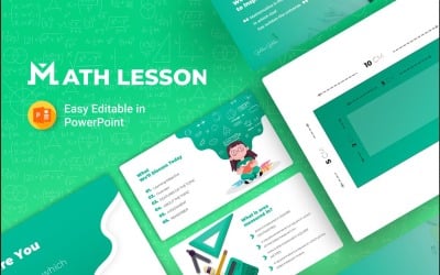 Wiskundelessen - PowerPoint-sjabloon voor wiskundepresentatie