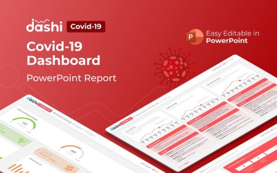 dashi COVID-19 | Coronavirus Dashboard-presentatie PowerPoint-sjabloon