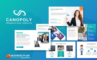 Modello PowerPoint di presentazione del piano aziendale di Canopoly