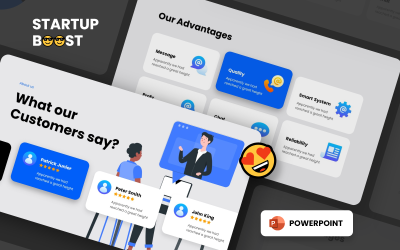 Startup Boost - Modello PowerPoint animato liscio