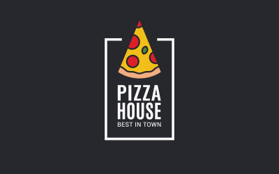 Fetta di pizza. Modello di logo