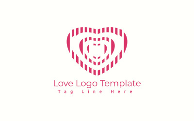 Láska Logo šablona