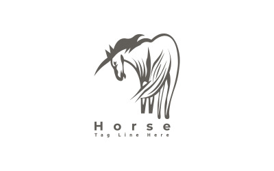 Modèle de logo de cheval